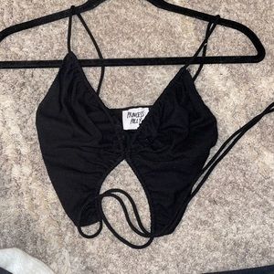 Princess polly black crop top